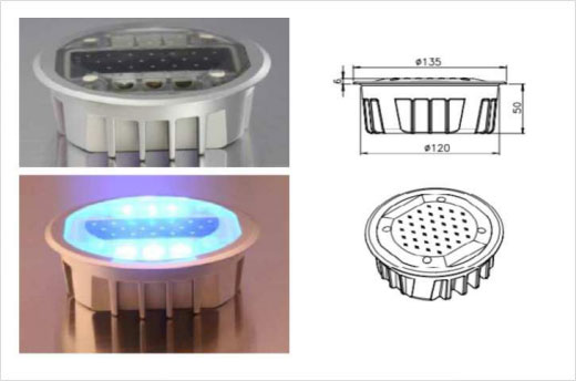 Stud ML-6-LED solar and option wired beacon