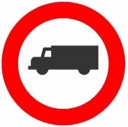 Señal Entrada prohibida a vehículos destinados al transporte de ...